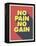 No Pain No Gain-null-Framed Stretched Canvas