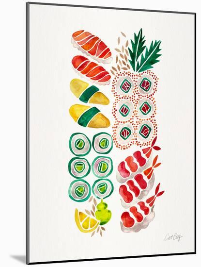 No Platter Sushi-Cat Coquillette-Mounted Giclee Print