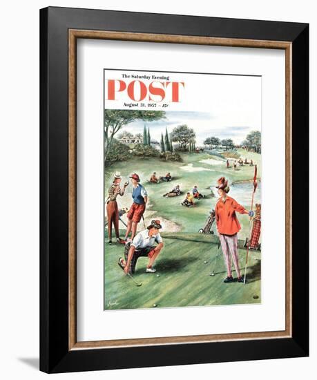 "No Playing Through" Saturday Evening Post Cover, August 31, 1957-Constantin Alajalov-Framed Giclee Print