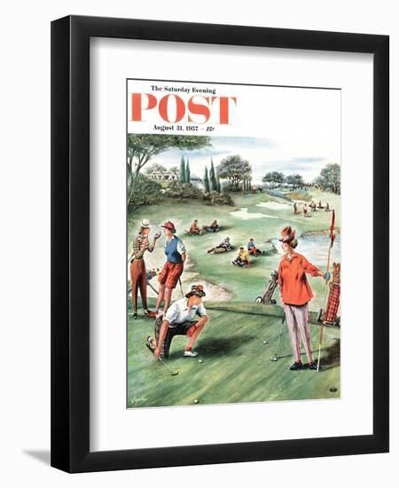 "No Playing Through" Saturday Evening Post Cover, August 31, 1957-Constantin Alajalov-Framed Giclee Print