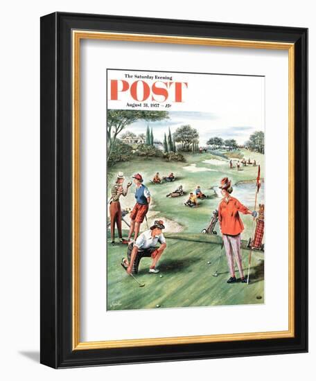 "No Playing Through" Saturday Evening Post Cover, August 31, 1957-Constantin Alajalov-Framed Giclee Print