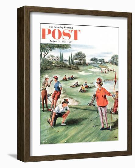 "No Playing Through" Saturday Evening Post Cover, August 31, 1957-Constantin Alajalov-Framed Giclee Print