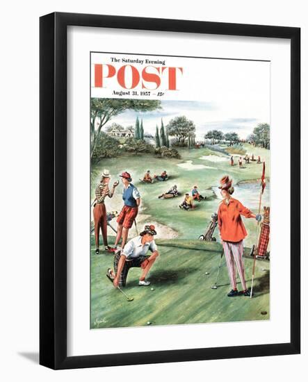 "No Playing Through" Saturday Evening Post Cover, August 31, 1957-Constantin Alajalov-Framed Giclee Print