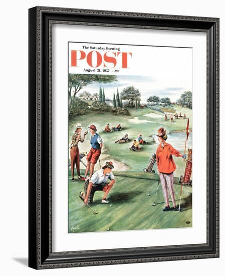 "No Playing Through" Saturday Evening Post Cover, August 31, 1957-Constantin Alajalov-Framed Giclee Print