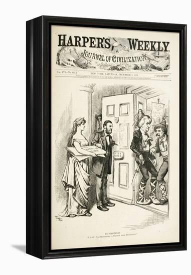 No Surrender; U.S.G., I Am Determined to Enforce Those Regulations, 1872-Thomas Nast-Framed Premier Image Canvas