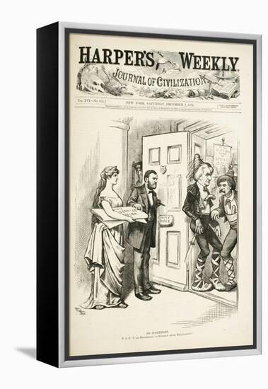 No Surrender; U.S.G., I Am Determined to Enforce Those Regulations, 1872-Thomas Nast-Framed Premier Image Canvas