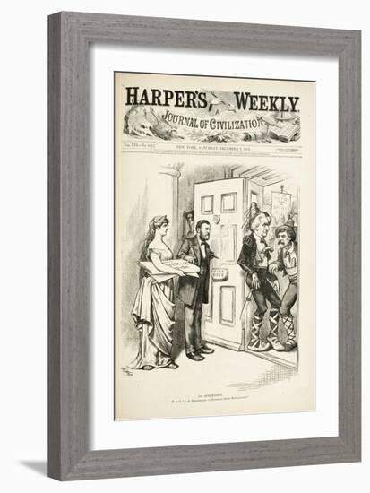 No Surrender; U.S.G., I Am Determined to Enforce Those Regulations, 1872-Thomas Nast-Framed Giclee Print