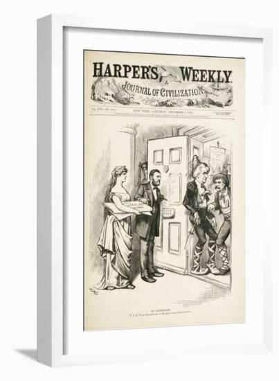 No Surrender; U.S.G., I Am Determined to Enforce Those Regulations, 1872-Thomas Nast-Framed Giclee Print