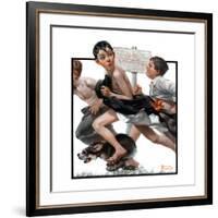 "No Swimming", June 4,1921-Norman Rockwell-Framed Giclee Print