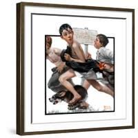"No Swimming", June 4,1921-Norman Rockwell-Framed Giclee Print