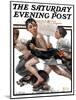 "No Swimming" Saturday Evening Post Cover, June 4,1921-Norman Rockwell-Mounted Giclee Print