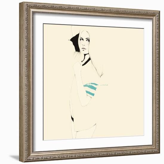 No te desnudes todavÌa-Manuel Rebollo-Framed Art Print