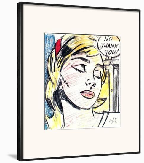 No, Thank you!-Roy Lichtenstein-Framed Art Print