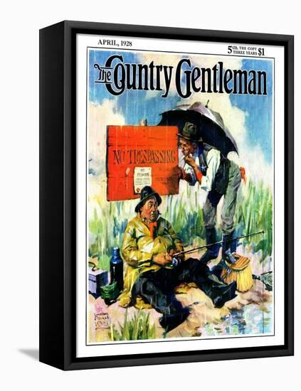 "'No Trespassing'," Country Gentleman Cover, April 1, 1928-William Meade Prince-Framed Premier Image Canvas