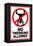 No Twerking Allowed Sign Humor-null-Framed Stretched Canvas