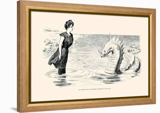 No Wonder the Sea Serpent Frequents Our Coast-Charles Dana Gibson-Framed Stretched Canvas