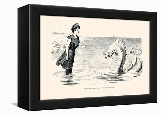 No Wonder the Sea Serpent Frequents Our Coast-Charles Dana Gibson-Framed Stretched Canvas