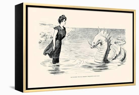 No Wonder the Sea Serpent Frequents Our Coast-Charles Dana Gibson-Framed Stretched Canvas