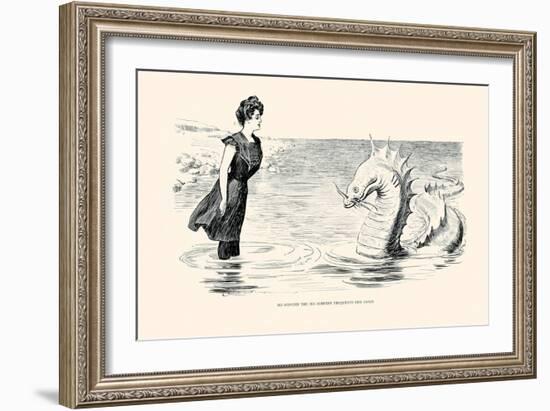 No Wonder the Sea Serpent Frequents Our Coast-Charles Dana Gibson-Framed Art Print