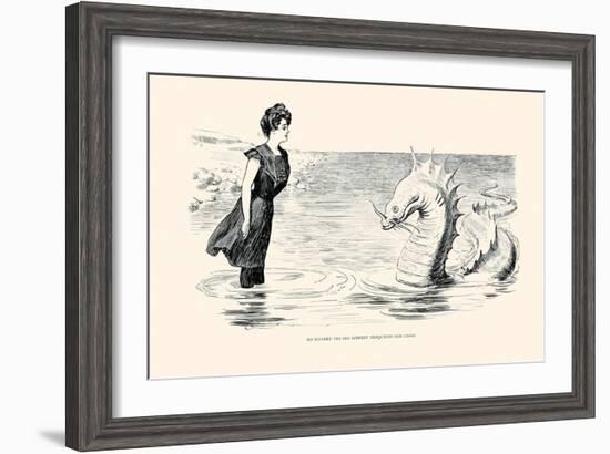 No Wonder the Sea Serpent Frequents Our Coast-Charles Dana Gibson-Framed Art Print