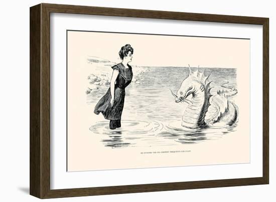 No Wonder the Sea Serpent Frequents Our Coast-Charles Dana Gibson-Framed Art Print