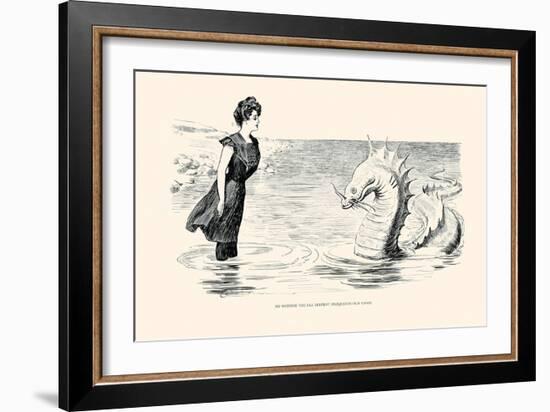 No Wonder the Sea Serpent Frequents Our Coast-Charles Dana Gibson-Framed Art Print