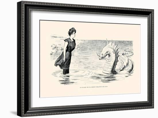 No Wonder the Sea Serpent Frequents Our Coast-Charles Dana Gibson-Framed Art Print