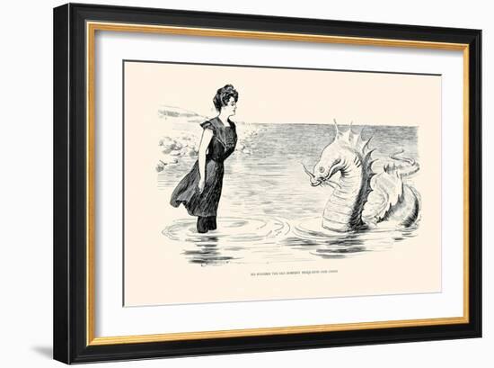 No Wonder the Sea Serpent Frequents Our Coast-Charles Dana Gibson-Framed Art Print