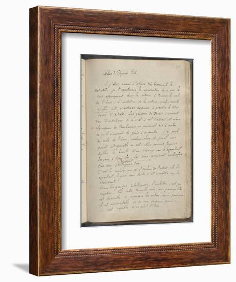 Noa Noa Album: Notes Handwritten Notes of Edgar Poe-Paul Gauguin-Framed Giclee Print