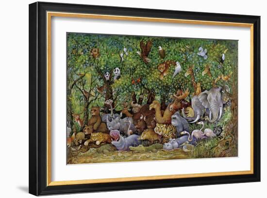 Noah and Friends (Part 2)-Bill Bell-Framed Giclee Print