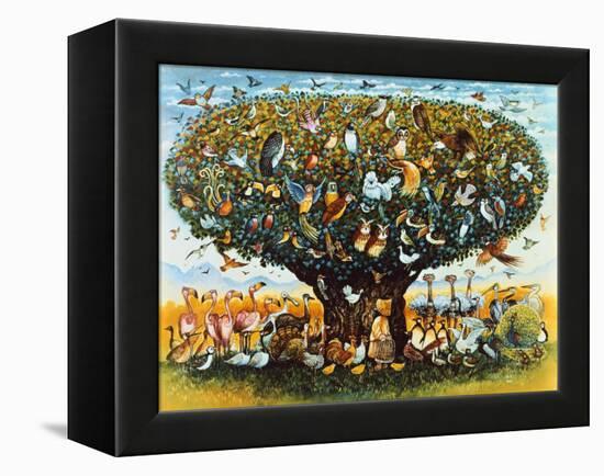 Noah and the Birds-Bill Bell-Framed Premier Image Canvas