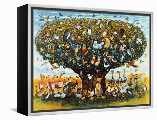 Noah and the Birds-Bill Bell-Framed Premier Image Canvas