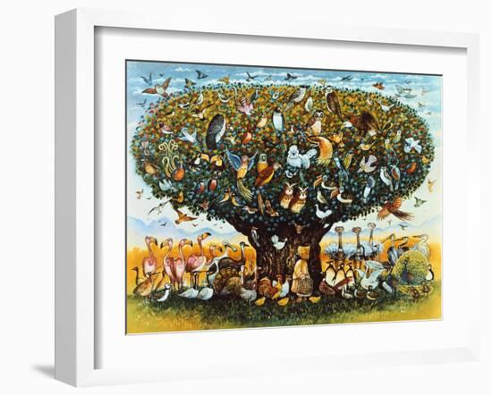 Noah and the Birds-Bill Bell-Framed Giclee Print