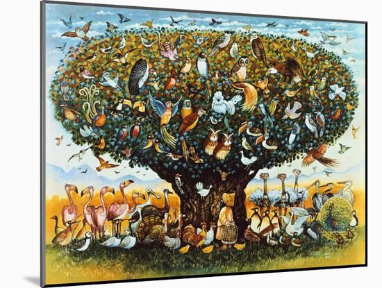 Noah and the Birds-Bill Bell-Mounted Giclee Print