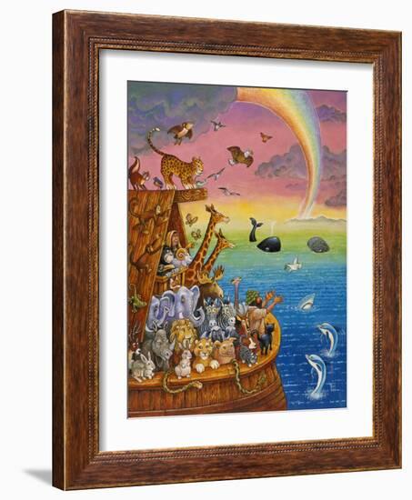 Noah and the Rainbow-Bill Bell-Framed Giclee Print