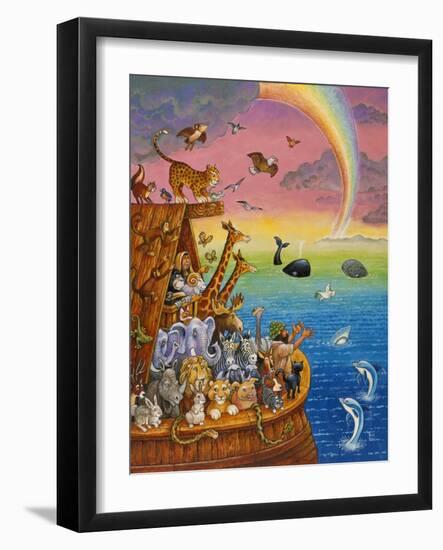 Noah and the Rainbow-Bill Bell-Framed Giclee Print