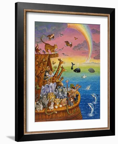 Noah and the Rainbow-Bill Bell-Framed Giclee Print