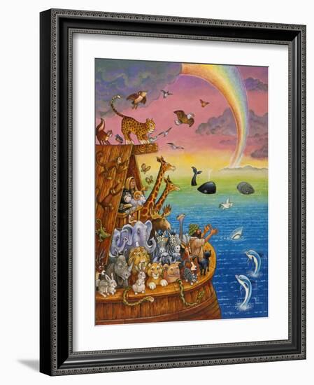 Noah and the Rainbow-Bill Bell-Framed Giclee Print