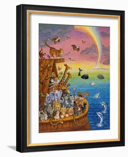 Noah and the Rainbow-Bill Bell-Framed Giclee Print