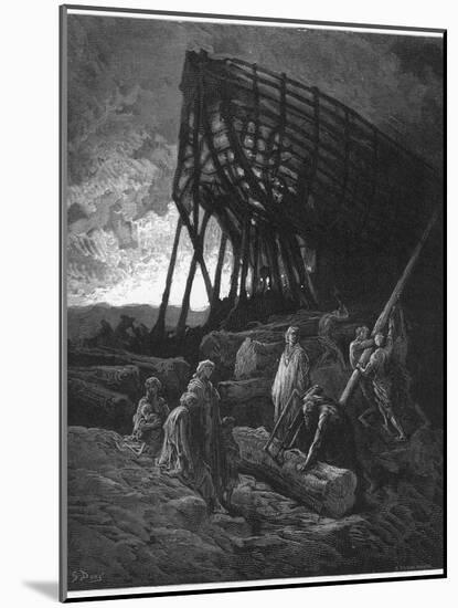 Noah Builds His Ark-Gustave Dor?-Mounted Photographic Print