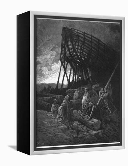 Noah Builds His Ark-Gustave Dor?-Framed Premier Image Canvas