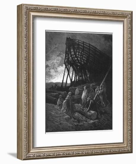 Noah Builds His Ark-Gustave Dor?-Framed Photographic Print