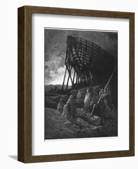 Noah Builds His Ark-Gustave Dor?-Framed Photographic Print