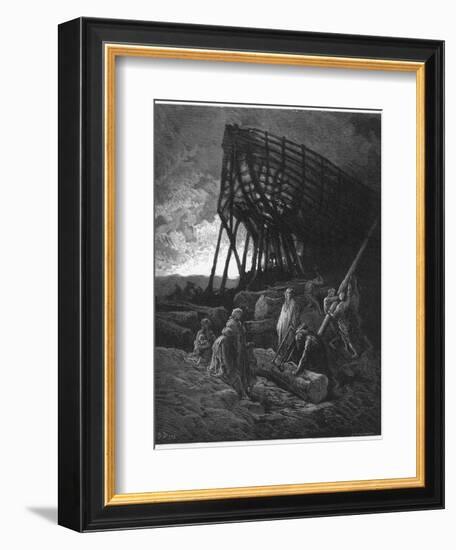 Noah Builds His Ark-Gustave Dor?-Framed Photographic Print