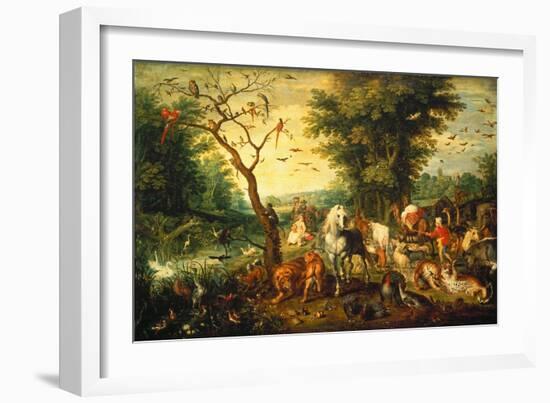 Noah Guiding the Animals onto the Ark-Jan Brueghel the Elder-Framed Giclee Print