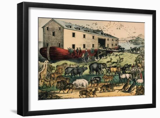 Noah's Ark, 1874–78-N. and Ives, J.M. Currier-Framed Giclee Print