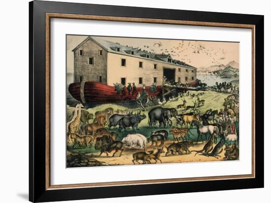 Noah's Ark, 1874–78-N. and Ives, J.M. Currier-Framed Giclee Print