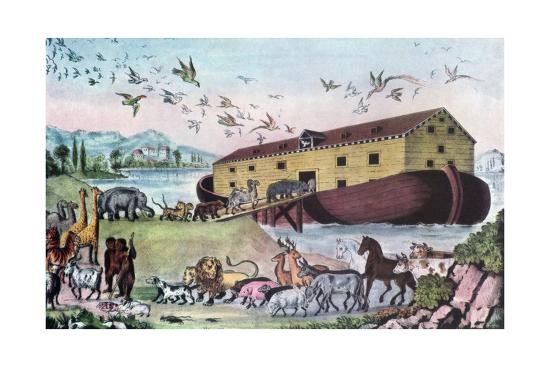 Noah S Ark 19th Century Giclee Print Nathaniel Currier Art Com Noah S Ark 19th Century Giclee Print Nathaniel Currier Art Com