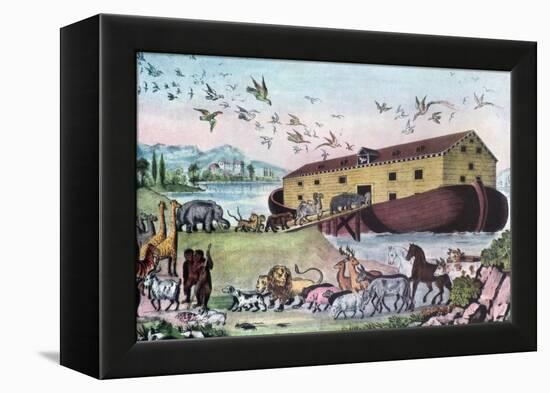 Noah's Ark, 19th Century-Nathaniel Currier-Framed Premier Image Canvas