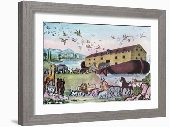 Noah's Ark, 19th Century-Nathaniel Currier-Framed Giclee Print